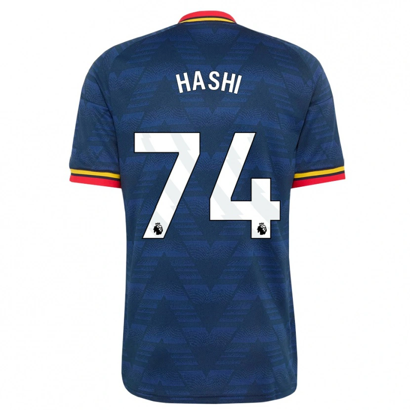 Danxen Kvinnor Maalik Hashi #74 Midnattsblå Gul Röd Bortatröja Matchtröjor 2026/27 Tröjor T-Tröja