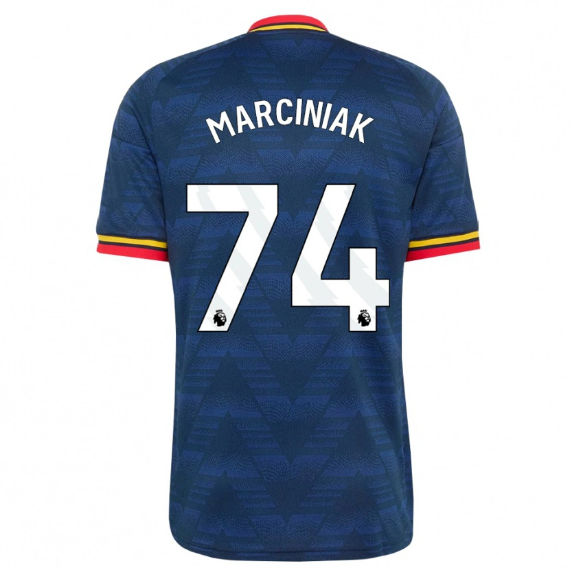 Danxen Kvinnor Alex Marciniak #74 Midnattsblå Gul Röd Bortatröja Matchtröjor 2026/27 Tröjor T-Tröja