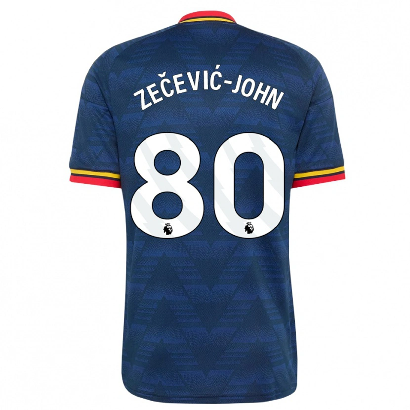 Danxen Kvinnor Louis Zečević-John #80 Midnattsblå Gul Röd Bortatröja Matchtröjor 2026/27 Tröjor T-Tröja