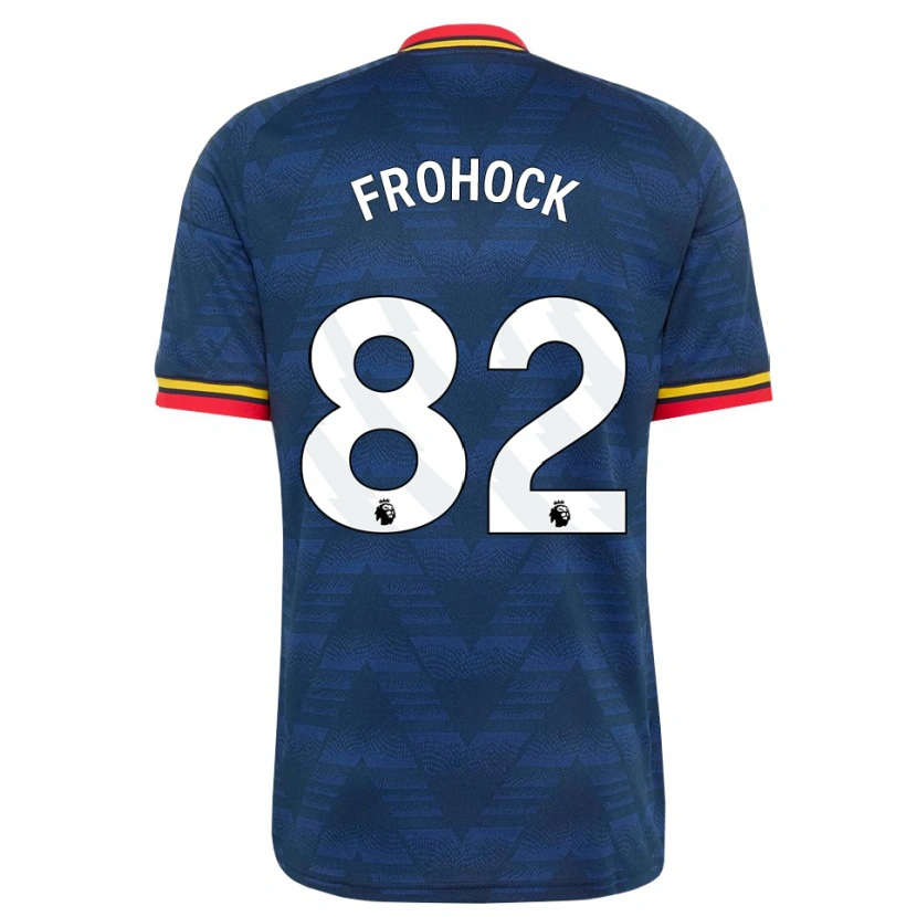 Danxen Kvinnor Marley Frohock #82 Midnattsblå Gul Röd Bortatröja Matchtröjor 2026/27 Tröjor T-Tröja