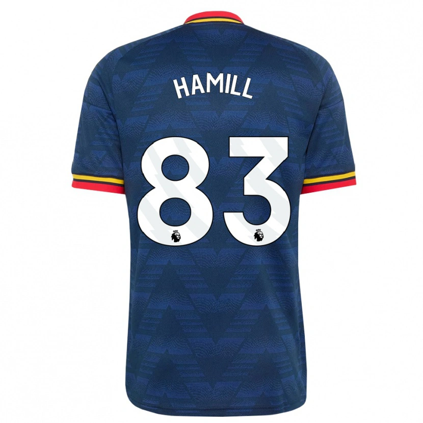 Danxen Kvinnor Callan Hamill #83 Midnattsblå Gul Röd Bortatröja Matchtröjor 2026/27 Tröjor T-Tröja