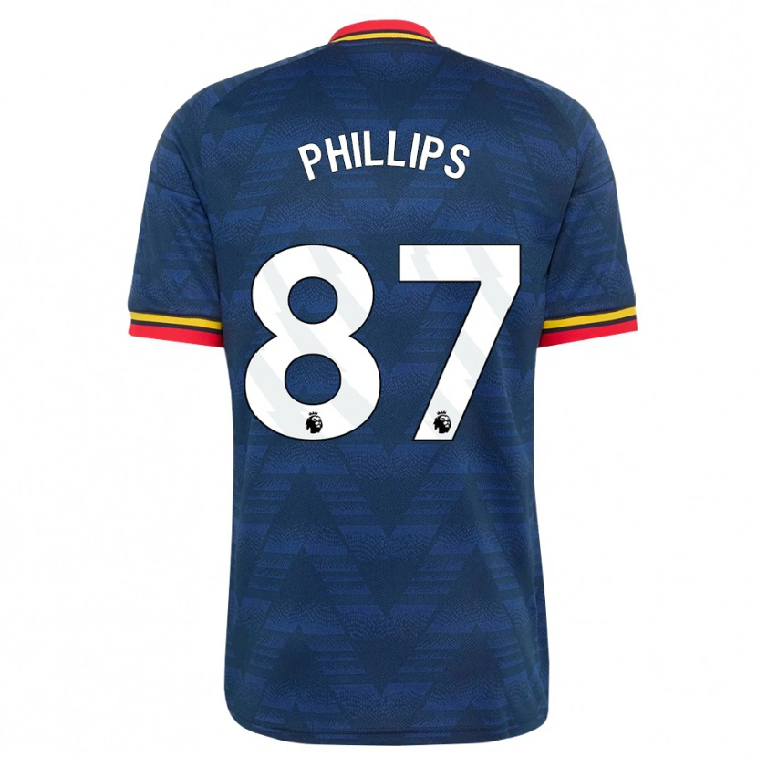 Danxen Kvinnor Bowen Phillips #87 Midnattsblå Gul Röd Bortatröja Matchtröjor 2026/27 Tröjor T-Tröja