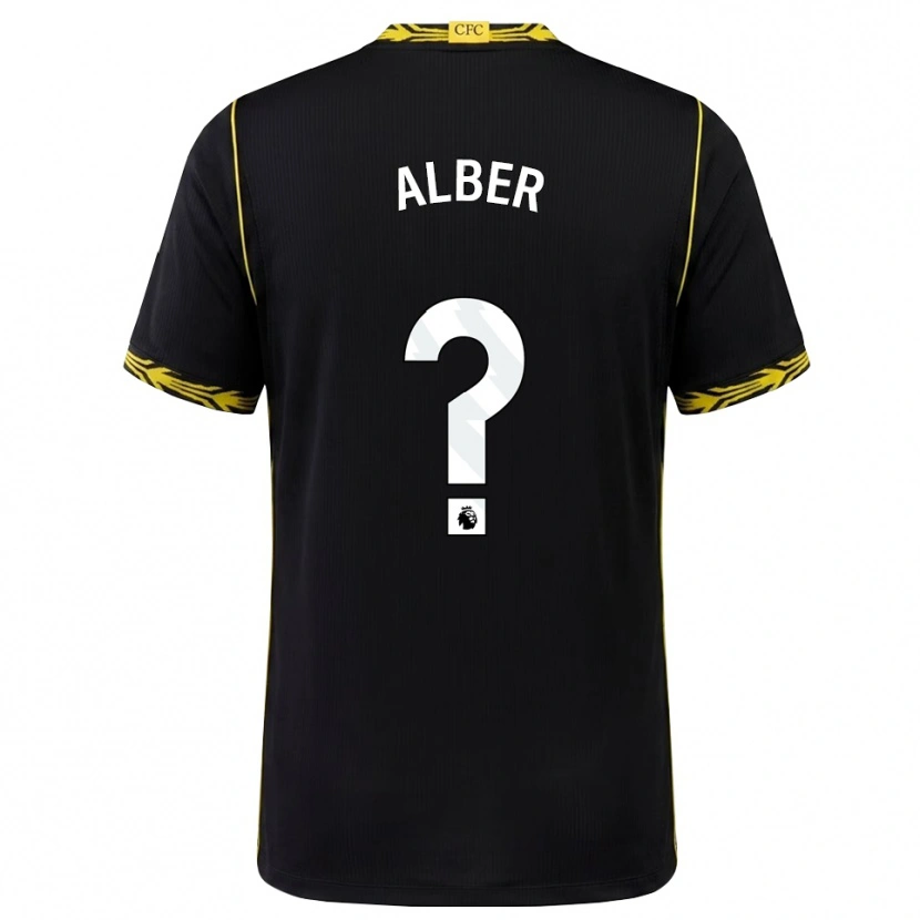 Danxen Kvinnor Mara Alber #0 Svart Gul Bortatröja Matchtröjor 2026/27 Tröjor T-Tröja