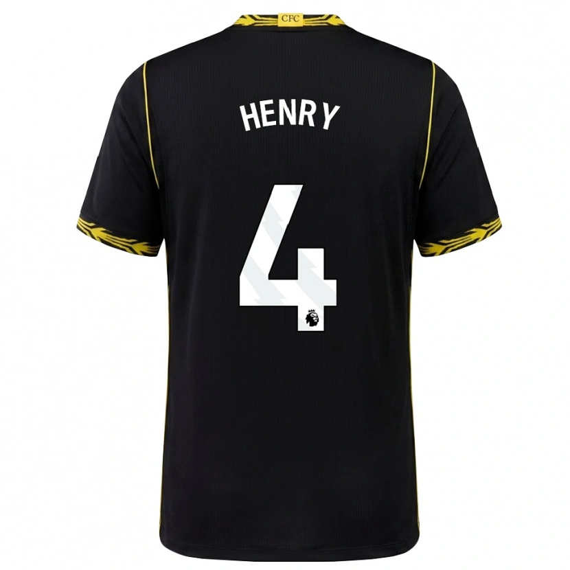 Danxen Kvinnor Josh Henry #4 Svart Gul Bortatröja Matchtröjor 2026/27 Tröjor T-Tröja