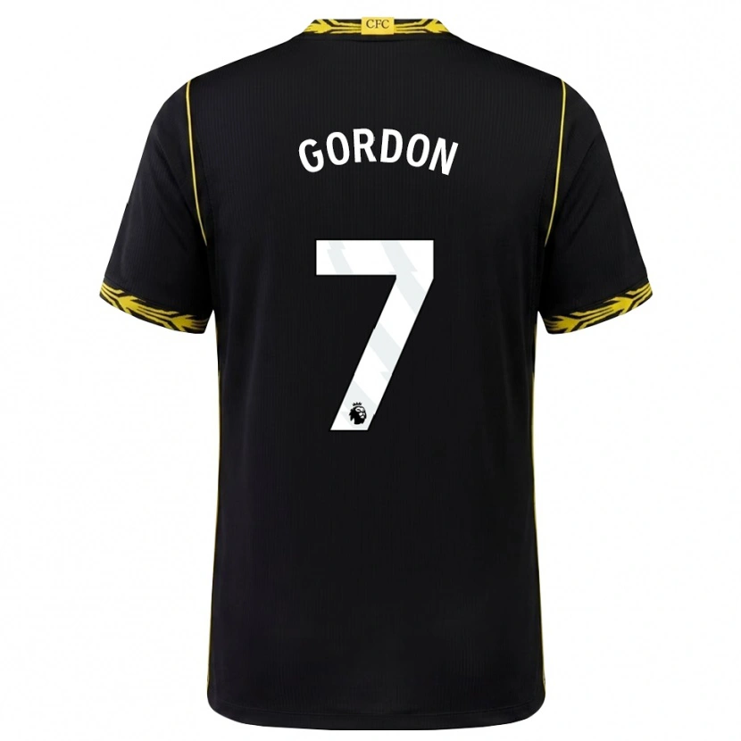 Danxen Kvinnor Sol Gordon #7 Svart Gul Bortatröja Matchtröjor 2026/27 Tröjor T-Tröja