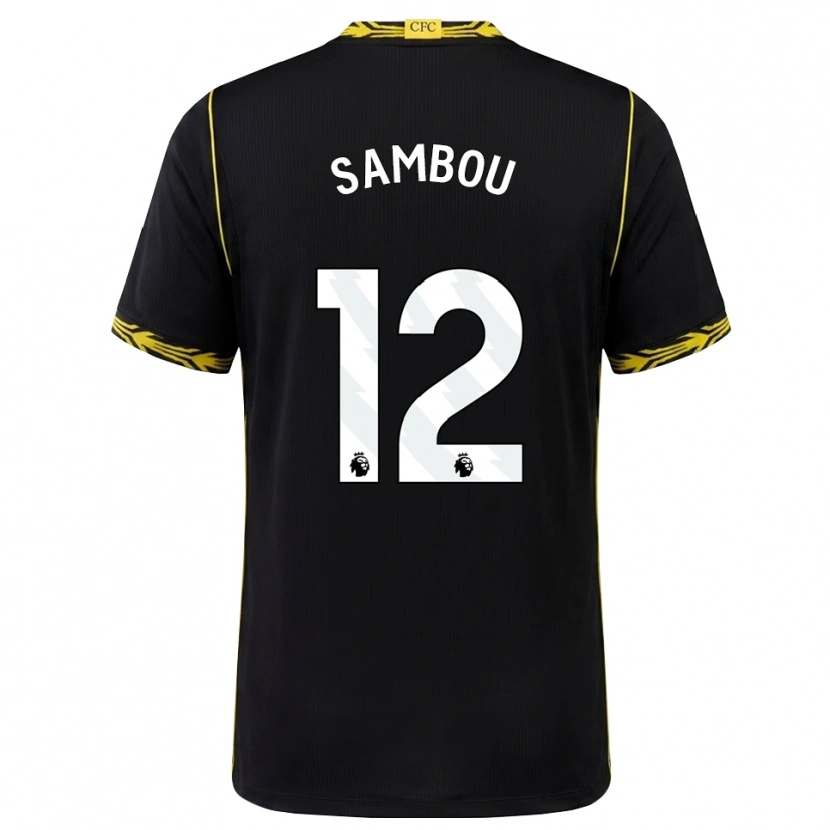 Danxen Kvinnor Gabriel Sambou #12 Svart Gul Bortatröja Matchtröjor 2026/27 Tröjor T-Tröja