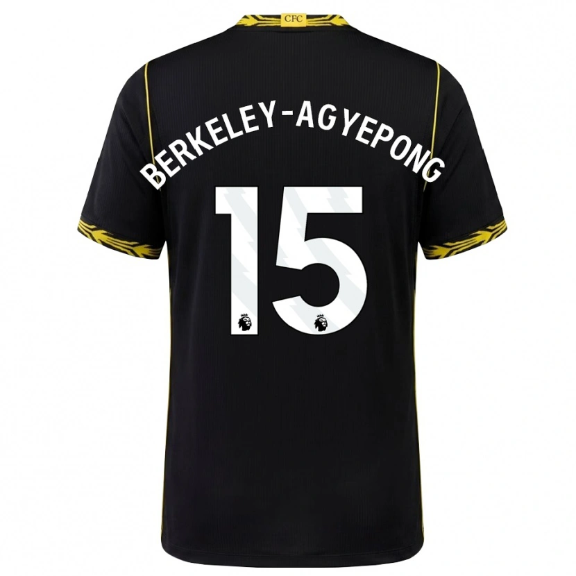 Danxen Kvinnor Jeremiah Berkeley-Agyepong #15 Svart Gul Bortatröja Matchtröjor 2026/27 Tröjor T-Tröja