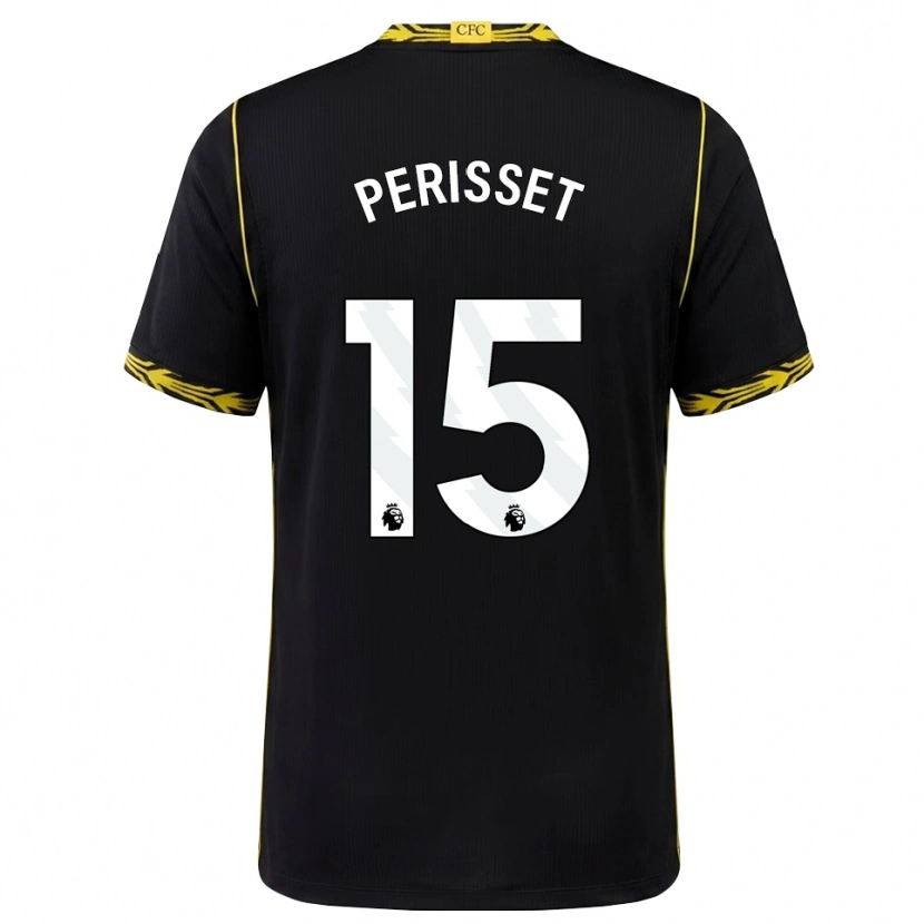 Danxen Kvinnor Eve Perisset #15 Svart Gul Bortatröja Matchtröjor 2026/27 Tröjor T-Tröja