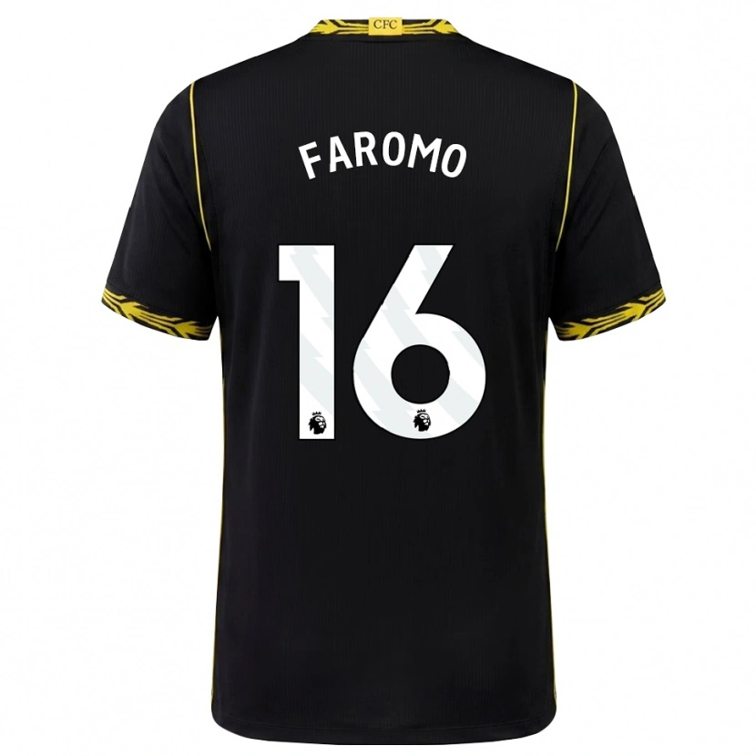 Danxen Kvinnor Trey Faromo #16 Svart Gul Bortatröja Matchtröjor 2026/27 Tröjor T-Tröja