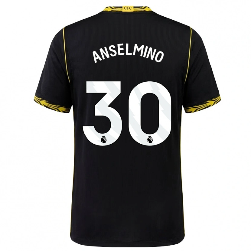 Danxen Kvinnor Aarón Anselmino #30 Svart Gul Bortatröja Matchtröjor 2026/27 Tröjor T-Tröja