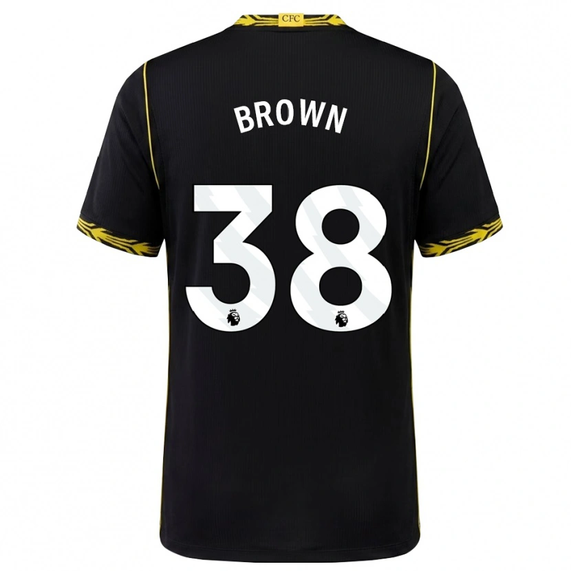 Danxen Kvinnor Cerys Brown #38 Svart Gul Bortatröja Matchtröjor 2026/27 Tröjor T-Tröja