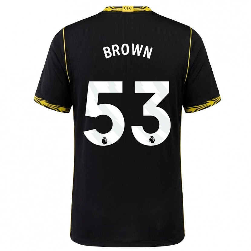 Danxen Kvinnor Lola Brown #53 Svart Gul Bortatröja Matchtröjor 2026/27 Tröjor T-Tröja