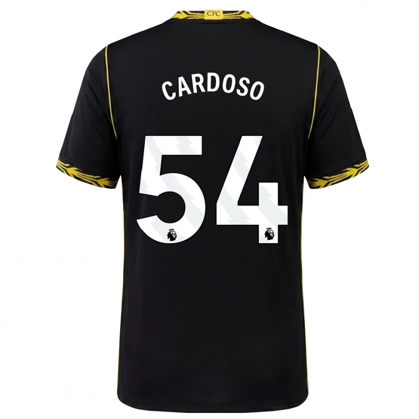 Danxen Kvinnor Leo Cardoso #54 Svart Gul Bortatröja Matchtröjor 2026/27 Tröjor T-Tröja