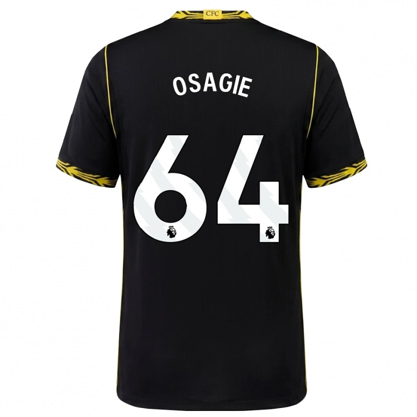 Danxen Kvinnor Justin Osagie #64 Svart Gul Bortatröja Matchtröjor 2026/27 Tröjor T-Tröja