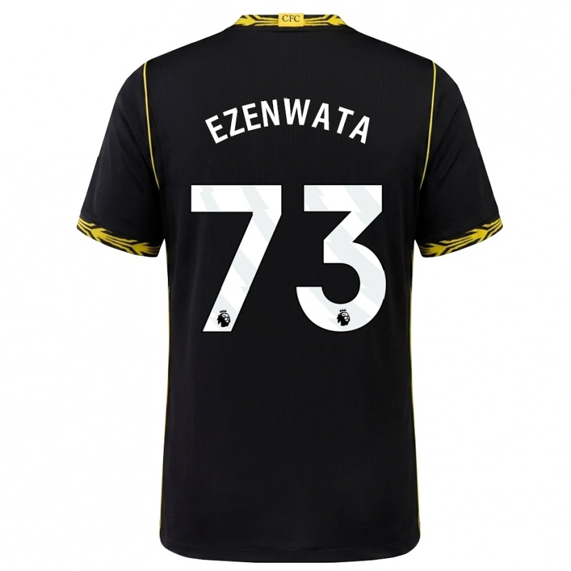 Danxen Kvinnor Chizaram Ezenwata #73 Svart Gul Bortatröja Matchtröjor 2026/27 Tröjor T-Tröja