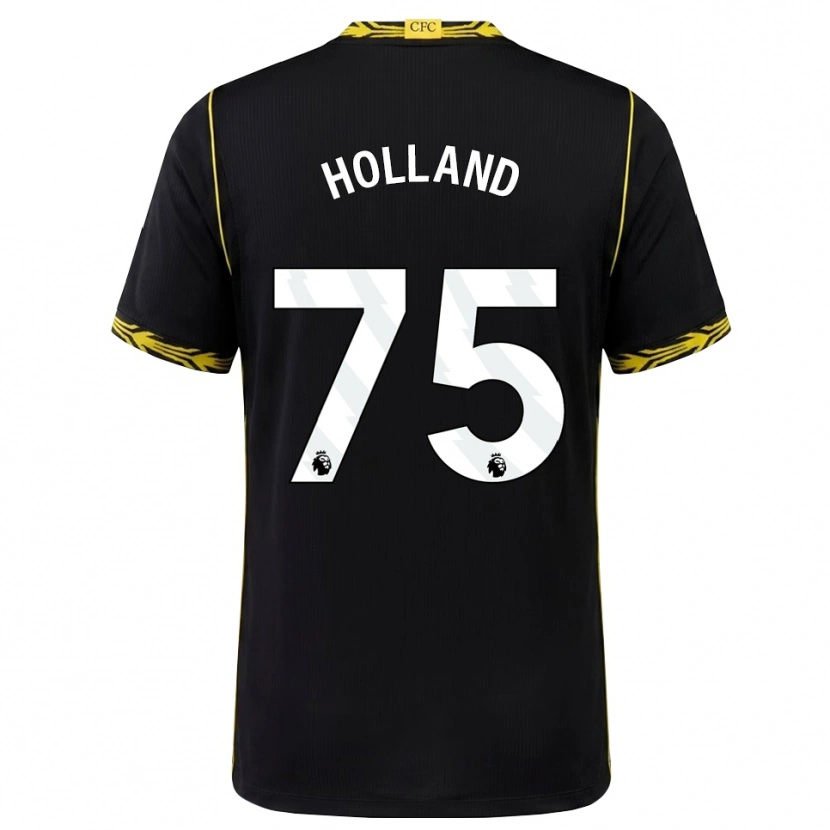 Danxen Kvinnor Charlie Holland #75 Svart Gul Bortatröja Matchtröjor 2026/27 Tröjor T-Tröja