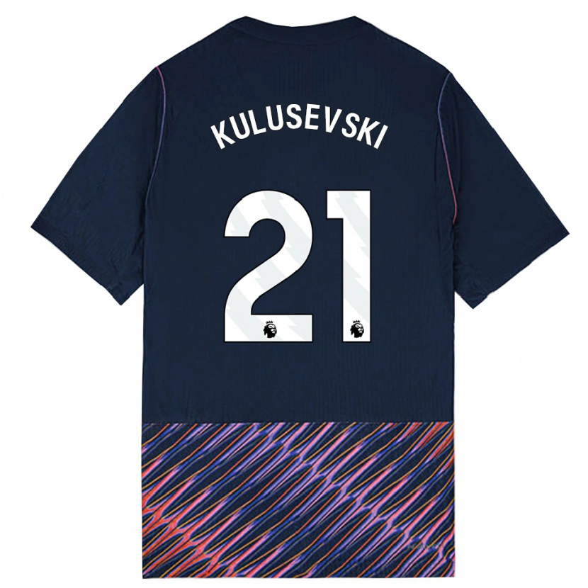 Danxen Kvinnor Dejan Kulusevski #21 Kungligblå Vit Bortatröja Matchtröjor 2026/27 Tröjor T-Tröja
