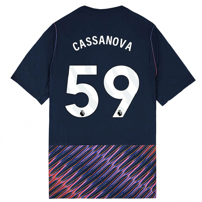 Danxen Kvinnor Dante Cassanova #59 Kungligblå Vit Bortatröja Matchtröjor 2026/27 Tröjor T-Tröja