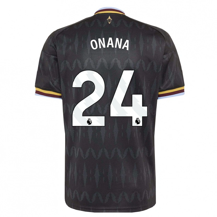 Danxen Kvinnor Amadou Onana #24 Kornblå Svart Gul Bortatröja Matchtröjor 2026/27 Tröjor T-Tröja