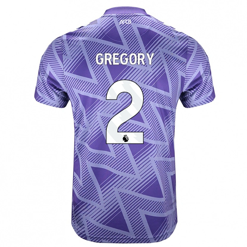 Danxen Kvinnor Karlos Gregory #2 Blek Violettröd Vit Bortatröja Matchtröjor 2026/27 Tröjor T-Tröja