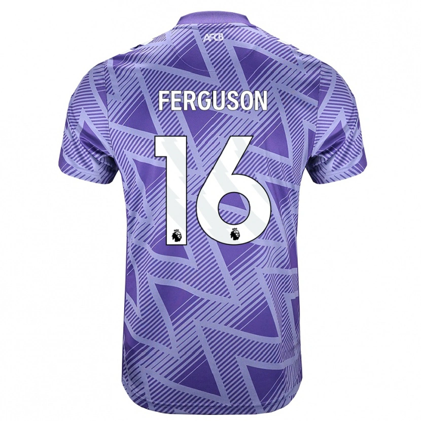 Danxen Kvinnor Josh Ferguson #16 Blek Violettröd Vit Bortatröja Matchtröjor 2026/27 Tröjor T-Tröja