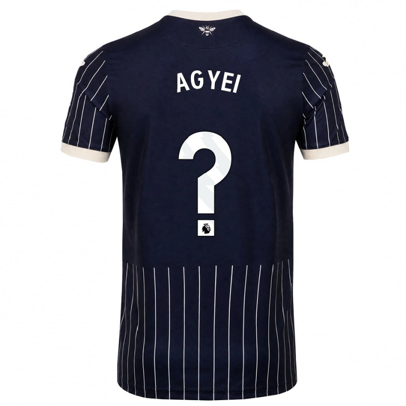 Danxen Kvinnor Kai Agyei #0 Svart Vit Bortatröja Matchtröjor 2026/27 Tröjor T-Tröja