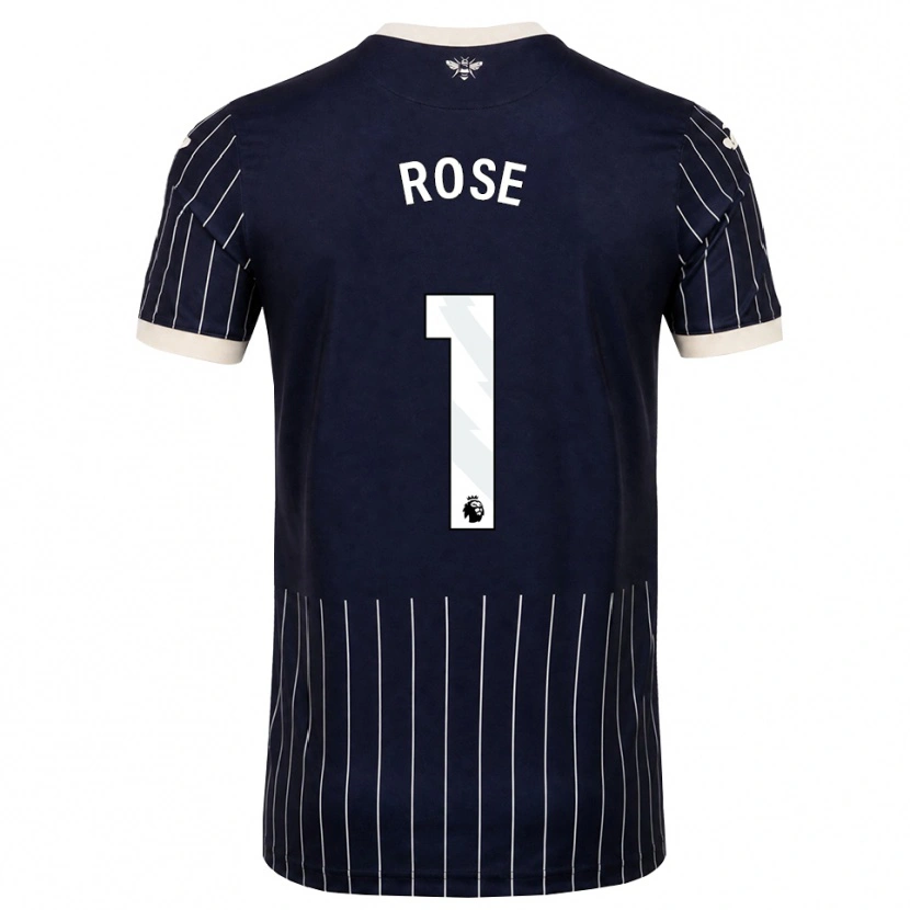 Danxen Kvinnor Reggie Rose #1 Svart Vit Bortatröja Matchtröjor 2026/27 Tröjor T-Tröja