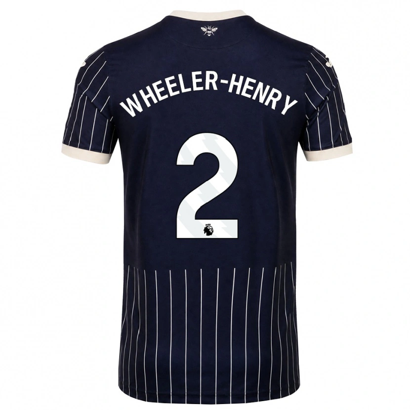 Danxen Kvinnor Joseph Wheeler-Henry #2 Svart Vit Bortatröja Matchtröjor 2026/27 Tröjor T-Tröja