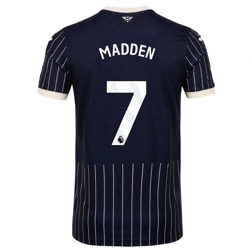 Danxen Kvinnor Coran Madden #7 Svart Vit Bortatröja Matchtröjor 2026/27 Tröjor T-Tröja