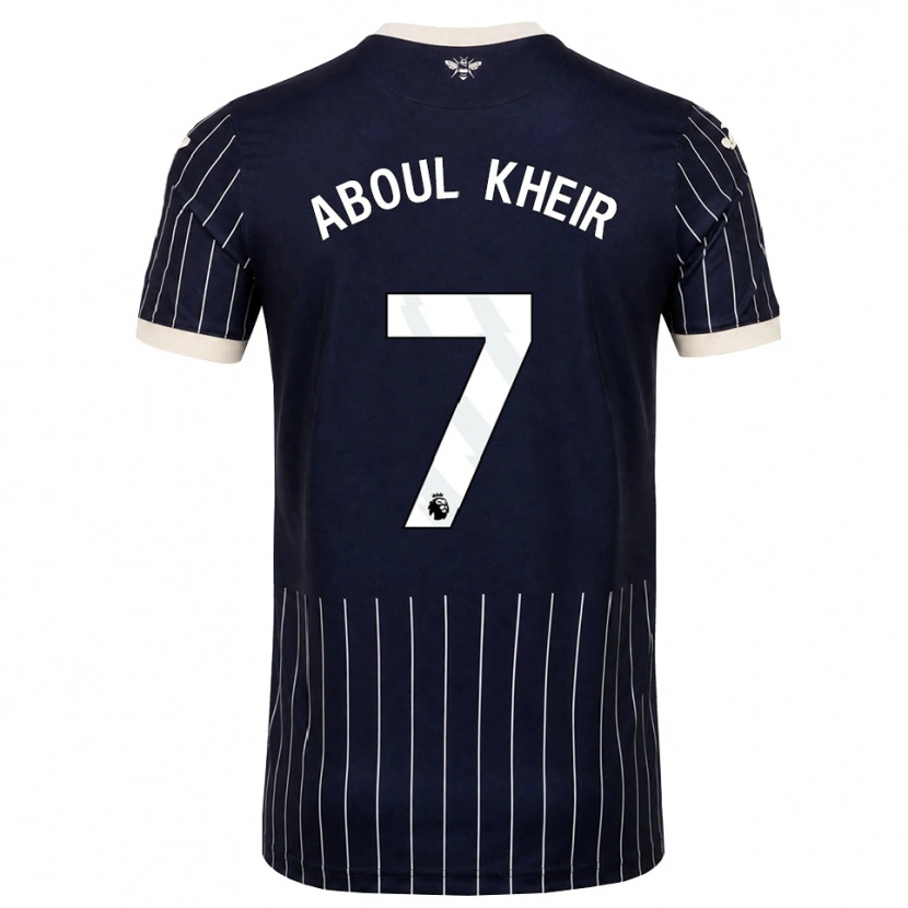 Danxen Kvinnor Nour Aboul Kheir #7 Svart Vit Bortatröja Matchtröjor 2026/27 Tröjor T-Tröja