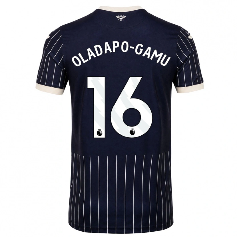 Danxen Kvinnor Josh Oladapo-Gamu #16 Svart Vit Bortatröja Matchtröjor 2026/27 Tröjor T-Tröja