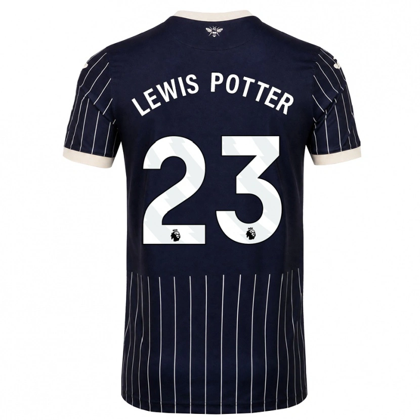 Danxen Kvinnor Keane Lewis-Potter #23 Svart Vit Bortatröja Matchtröjor 2026/27 Tröjor T-Tröja