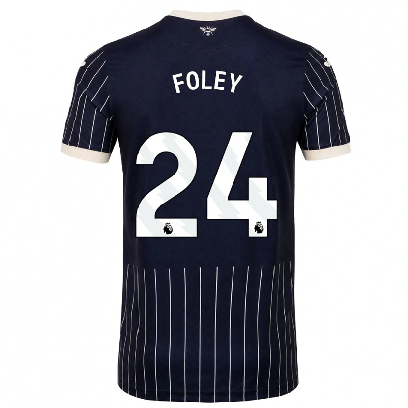 Danxen Kvinnor Shania Foley #24 Svart Vit Bortatröja Matchtröjor 2026/27 Tröjor T-Tröja
