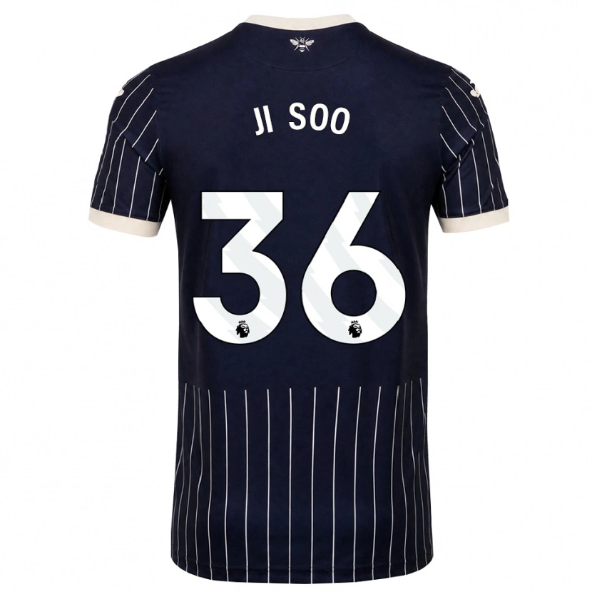 Danxen Kvinnor Ji-Soo Kim #36 Svart Vit Bortatröja Matchtröjor 2026/27 Tröjor T-Tröja