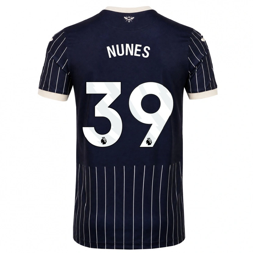 Danxen Kvinnor Gustavo Nunes #39 Svart Vit Bortatröja Matchtröjor 2026/27 Tröjor T-Tröja
