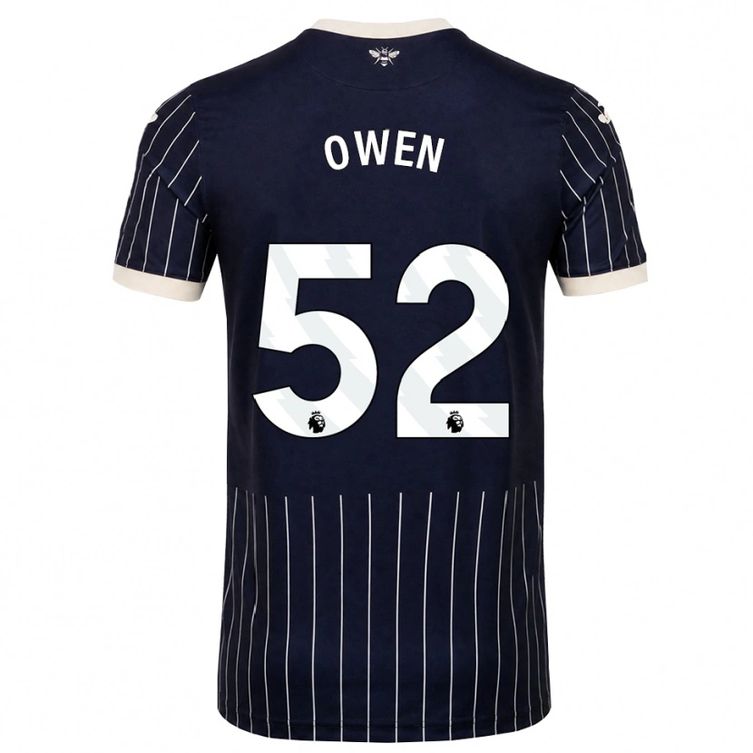 Danxen Kvinnor Riley Owen #52 Svart Vit Bortatröja Matchtröjor 2026/27 Tröjor T-Tröja