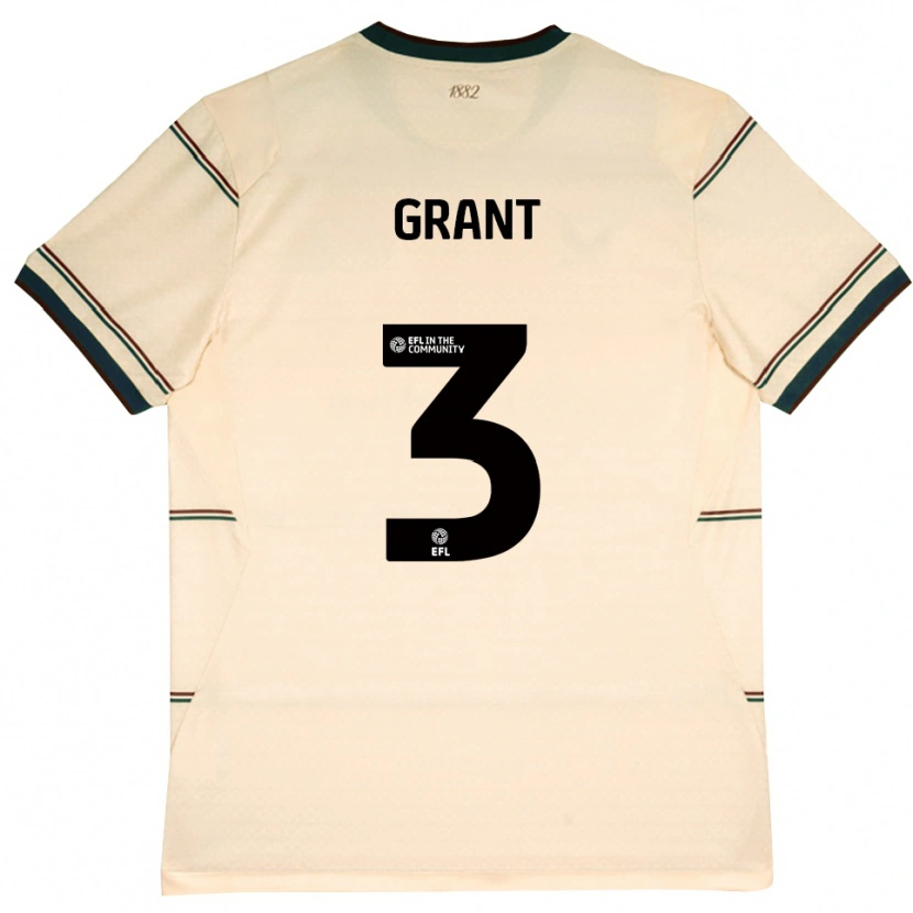 Danxen Kvinnor Bradley Grant #3 Beige Vinröd Bortatröja Matchtröjor 2026/27 Tröjor T-Tröja