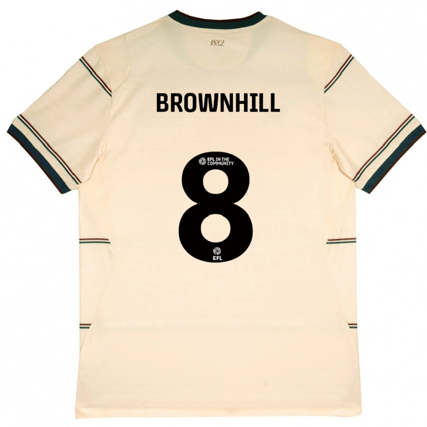 Danxen Kvinnor Josh Brownhill #8 Beige Vinröd Bortatröja Matchtröjor 2026/27 Tröjor T-Tröja
