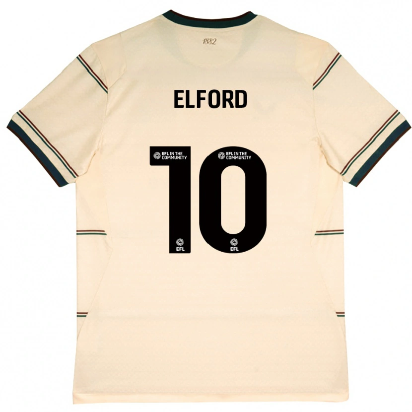 Danxen Kvinnor Laura Elford #10 Beige Vinröd Bortatröja Matchtröjor 2026/27 Tröjor T-Tröja