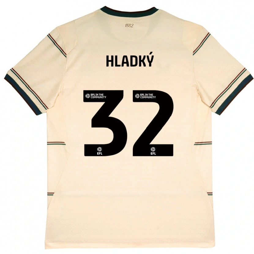 Danxen Kvinnor Vaclav Hladky #32 Beige Vinröd Bortatröja Matchtröjor 2026/27 Tröjor T-Tröja