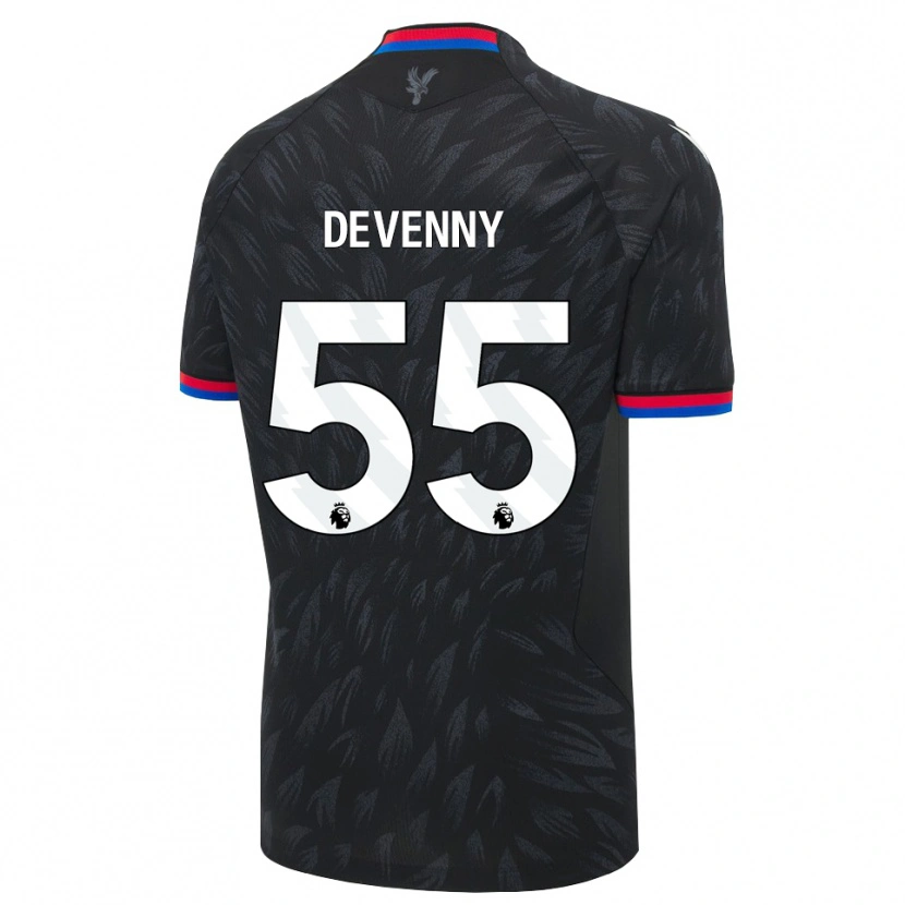 Danxen Kvinnor Justin Devenny #55 Svart Blå Röd Bortatröja Matchtröjor 2026/27 Tröjor T-Tröja