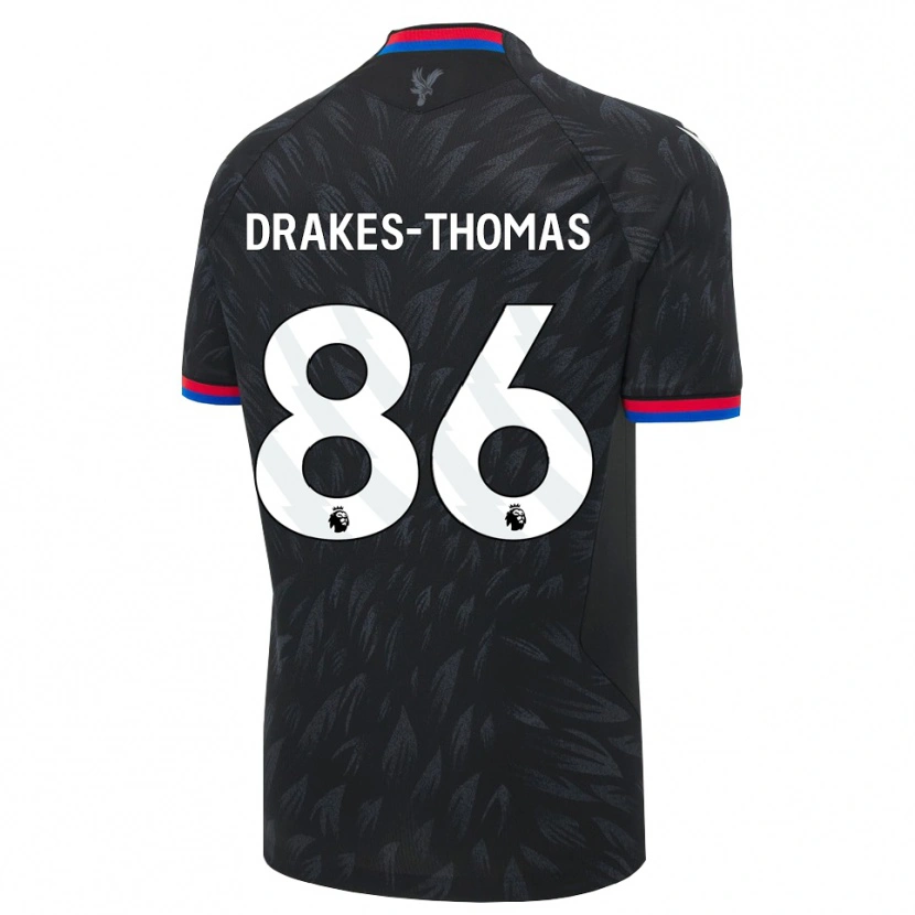 Danxen Kvinnor Joél Drakes-Thomas #86 Svart Blå Röd Bortatröja Matchtröjor 2026/27 Tröjor T-Tröja