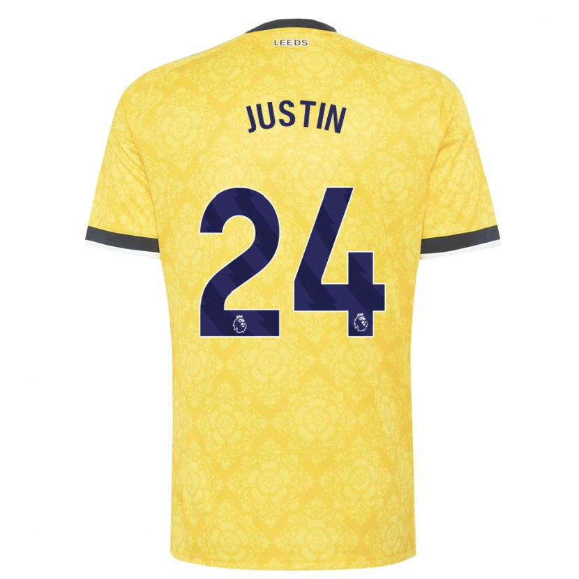 Danxen Kvinnor James Justin #24 Gul Vit Svart Bortatröja Matchtröjor 2026/27 Tröjor T-Tröja