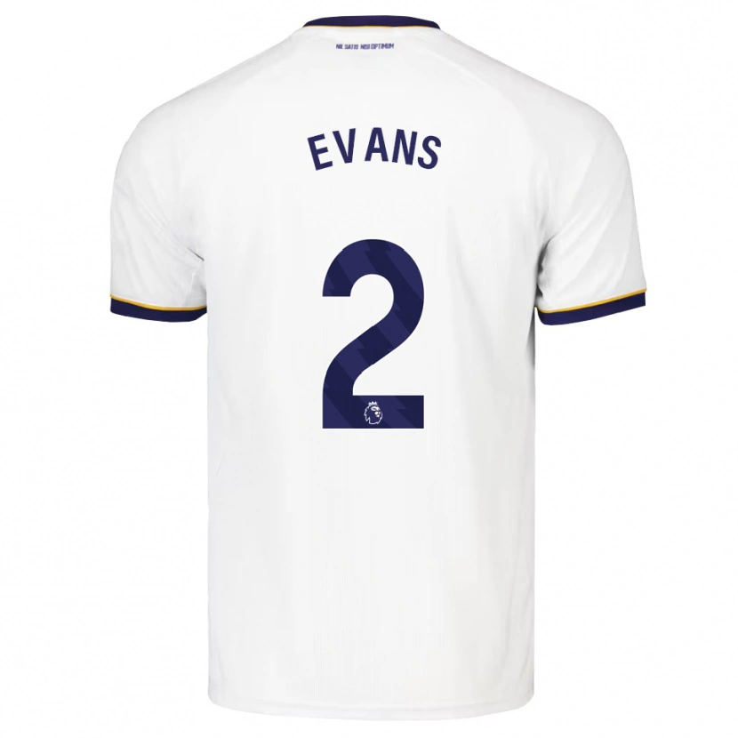 Danxen Kvinnor Lewis Evans #2 Midnattsblå Vit Gul Bortatröja Matchtröjor 2026/27 Tröjor T-Tröja