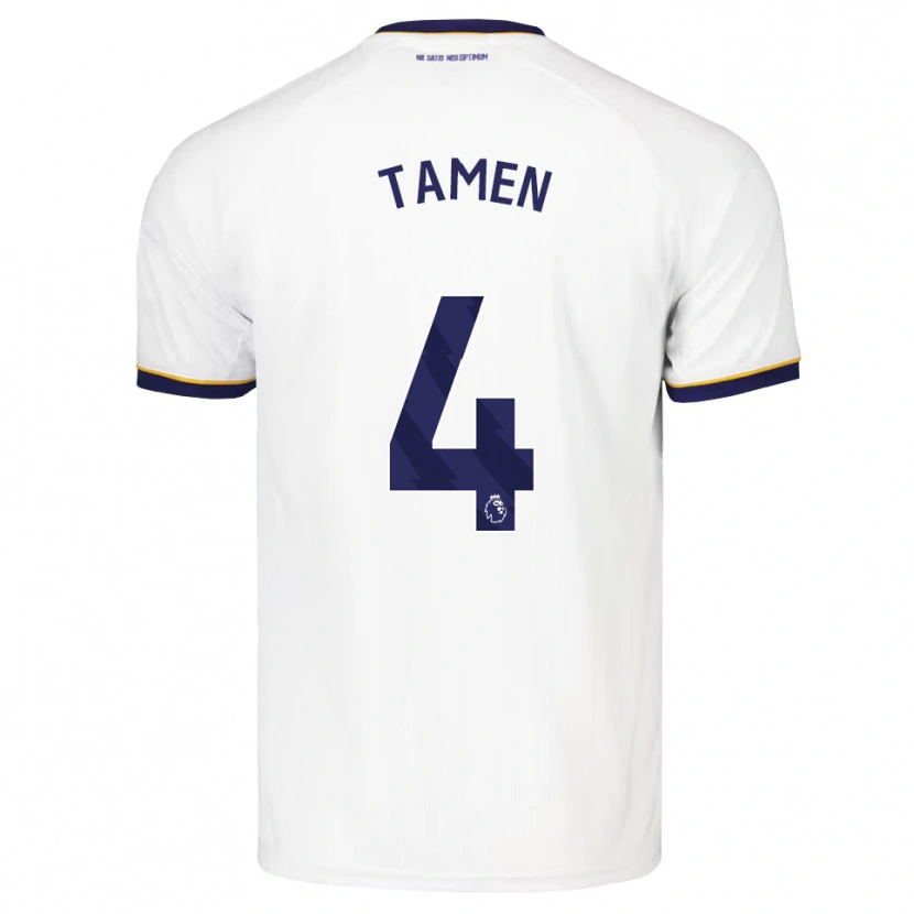 Danxen Kvinnor William Tamen #4 Midnattsblå Vit Gul Bortatröja Matchtröjor 2026/27 Tröjor T-Tröja