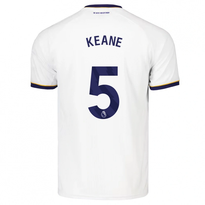 Danxen Kvinnor Michael Keane #5 Midnattsblå Vit Gul Bortatröja Matchtröjor 2026/27 Tröjor T-Tröja