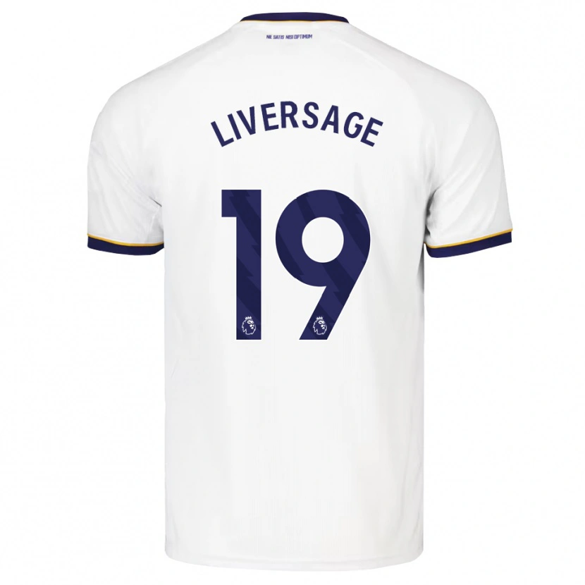 Danxen Kvinnor Leon Liversage #19 Midnattsblå Vit Gul Bortatröja Matchtröjor 2026/27 Tröjor T-Tröja