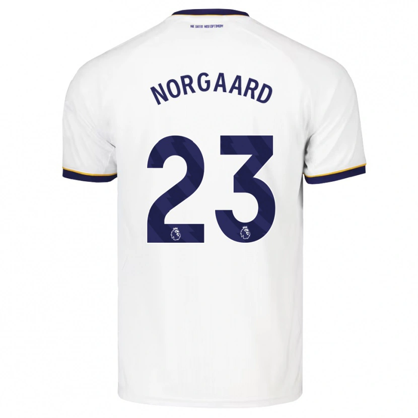 Danxen Kvinnor Christian Nørgaard #23 Midnattsblå Vit Gul Bortatröja Matchtröjor 2026/27 Tröjor T-Tröja