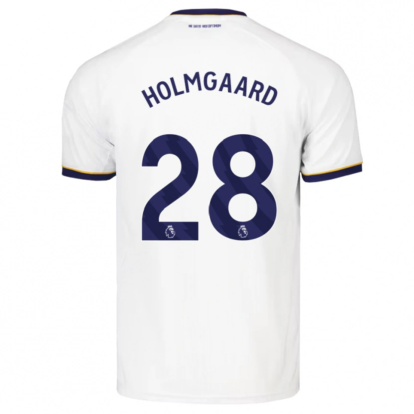 Danxen Kvinnor Karen Holmgaard #28 Midnattsblå Vit Gul Bortatröja Matchtröjor 2026/27 Tröjor T-Tröja