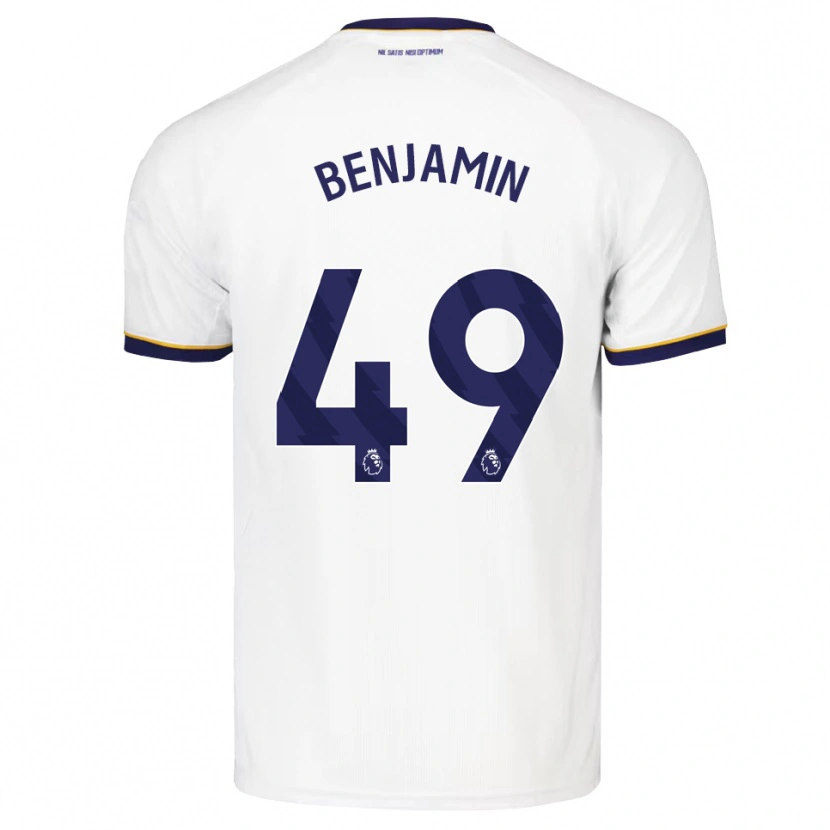 Danxen Kvinnor Omari Benjamin #49 Midnattsblå Vit Gul Bortatröja Matchtröjor 2026/27 Tröjor T-Tröja